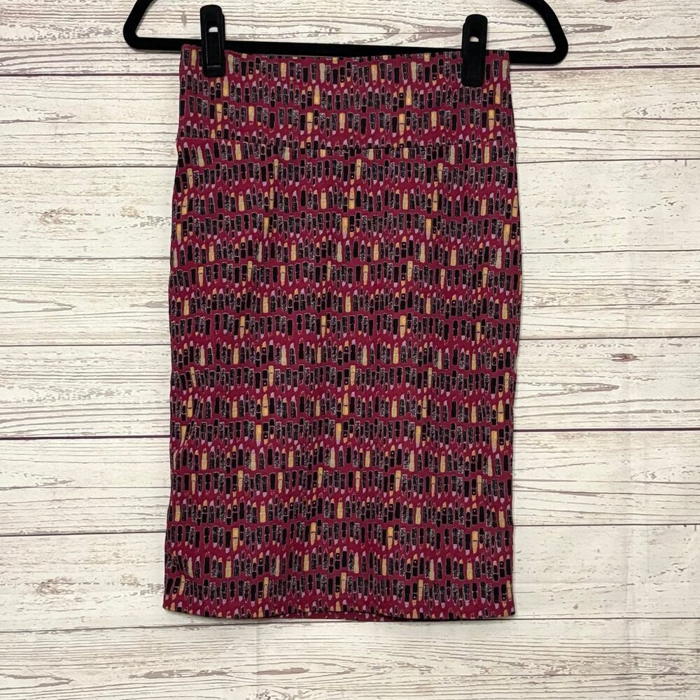 LuLaRoe Lipstick Cassie Pencil Skirt Small